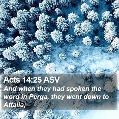 Acts 14:25 ASV Bible Verse Image