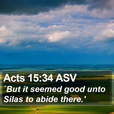 Acts 15:34 ASV Bible Verse Image