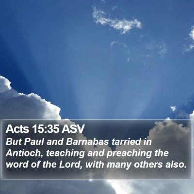 Acts 15:35 ASV Bible Verse Image