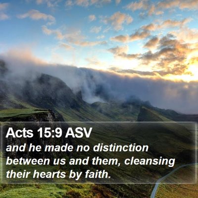 Acts 15:9 ASV Bible Verse Image