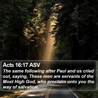 Acts 16:17 ASV Bible Verse Image
