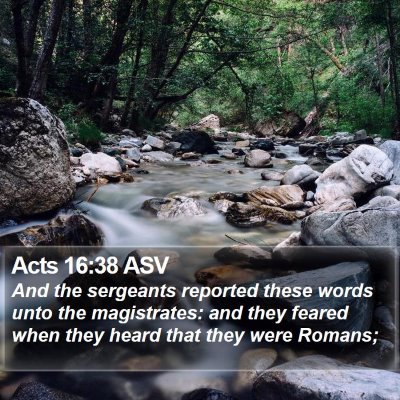 Acts 16:38 ASV Bible Verse Image