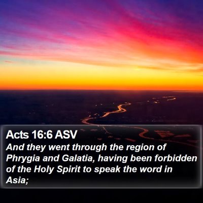 Acts 16:6 ASV Bible Verse Image