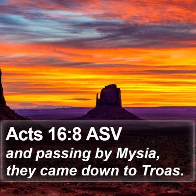 Acts 16:8 ASV Bible Verse Image