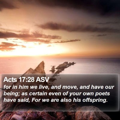 Acts 17:28 ASV Bible Verse Image