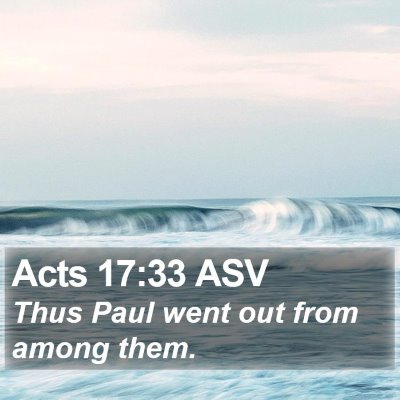 Acts 17:33 ASV Bible Verse Image