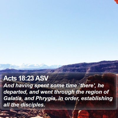 Acts 18:23 ASV Bible Verse Image