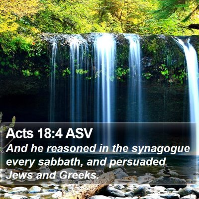 Acts 18:4 ASV Bible Verse Image