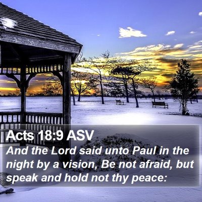 Acts 18:9 ASV Bible Verse Image