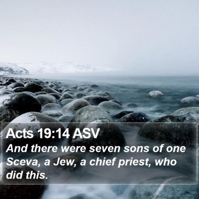 Acts 19:14 ASV Bible Verse Image