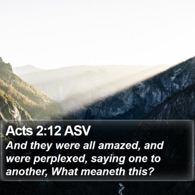 Acts 2:12 ASV Bible Verse Image