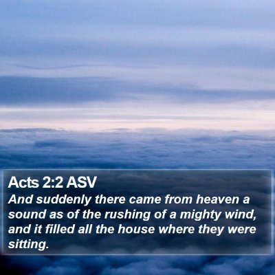 Acts 2:2 ASV Bible Verse Image