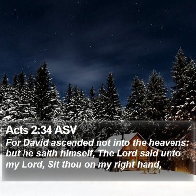 Acts 2:34 ASV Bible Verse Image