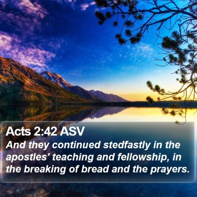 Acts 2:42 ASV Bible Verse Image