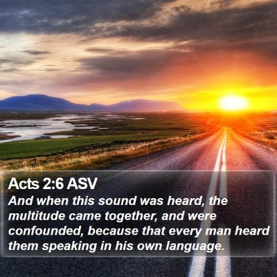 Acts 2:6 ASV Bible Verse Image