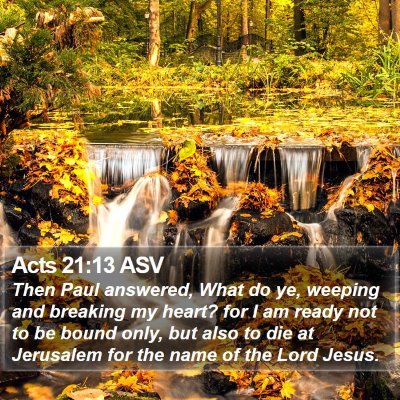 Acts 21:13 ASV Bible Verse Image