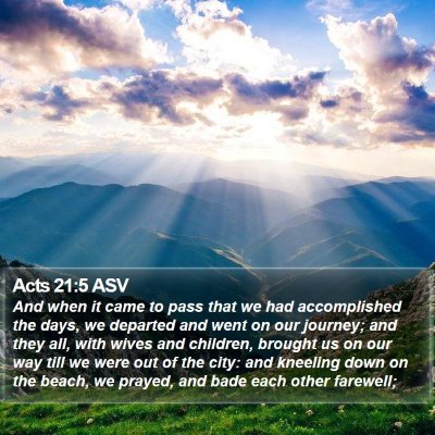 Acts 21:5 ASV Bible Verse Image