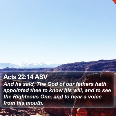 Acts 22:14 ASV Bible Verse Image