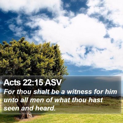 Acts 22:15 ASV Bible Verse Image