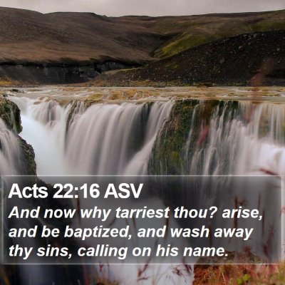 Acts 22:16 ASV Bible Verse Image