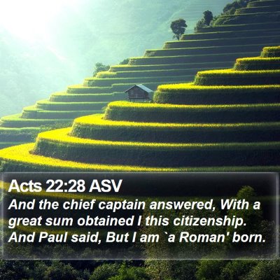 Acts 22:28 ASV Bible Verse Image