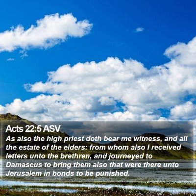 Acts 22:5 ASV Bible Verse Image