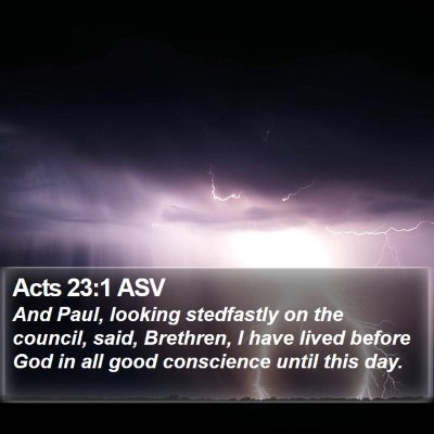 Acts 23:1 ASV Bible Verse Image