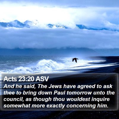 Acts 23:20 ASV Bible Verse Image