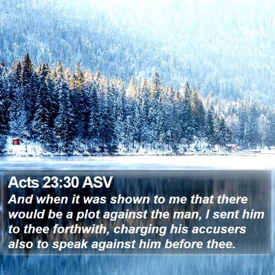 Acts 23:30 ASV Bible Verse Image