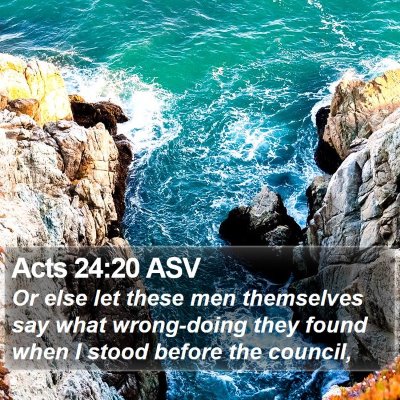 Acts 24:20 ASV Bible Verse Image