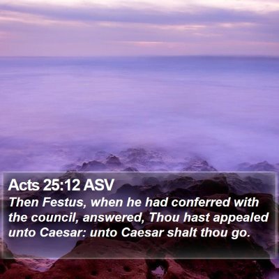 Acts 25:12 ASV Bible Verse Image