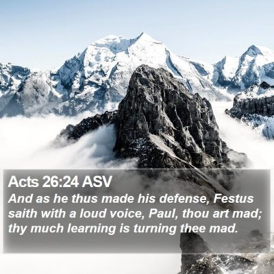 Acts 26:24 ASV Bible Verse Image