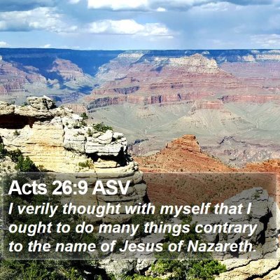 Acts 26:9 ASV Bible Verse Image