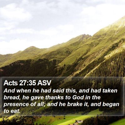 Acts 27:35 ASV Bible Verse Image