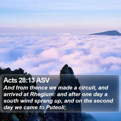 Acts 28:13 ASV Bible Verse Image