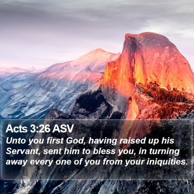 Acts 3:26 ASV Bible Verse Image