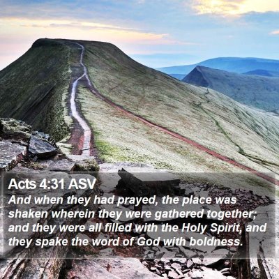 Acts 4:31 ASV Bible Verse Image