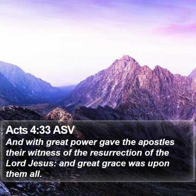 Acts 4:33 ASV Bible Verse Image
