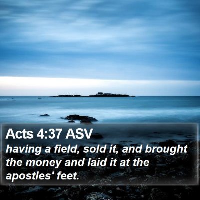 Acts 4:37 ASV Bible Verse Image