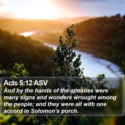 Acts 5:12 ASV Bible Verse Image