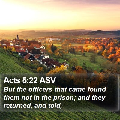 Acts 5:22 ASV Bible Verse Image