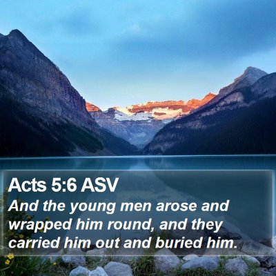 Acts 5:6 ASV Bible Verse Image