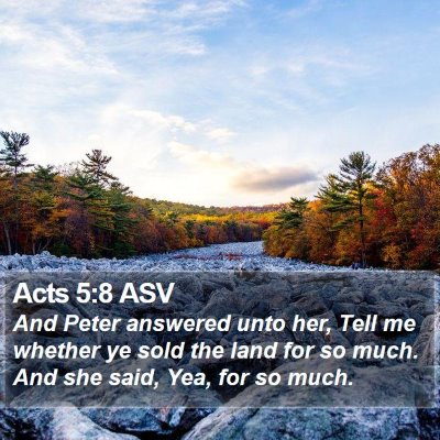 Acts 5:8 ASV Bible Verse Image