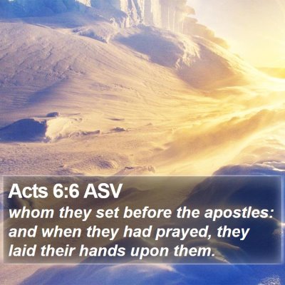 Acts 6:6 ASV Bible Verse Image