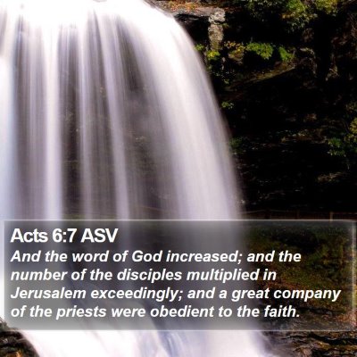 Acts 6:7 ASV Bible Verse Image