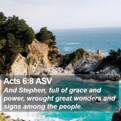 Acts 6:8 ASV Bible Verse Image