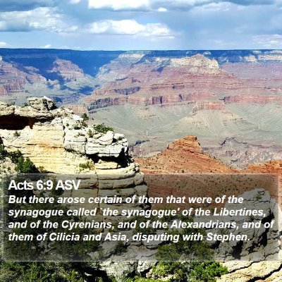 Acts 6:9 ASV Bible Verse Image
