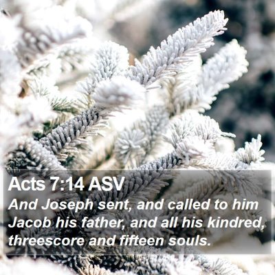 Acts 7:14 ASV Bible Verse Image