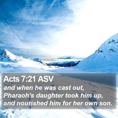 Acts 7:21 ASV Bible Verse Image