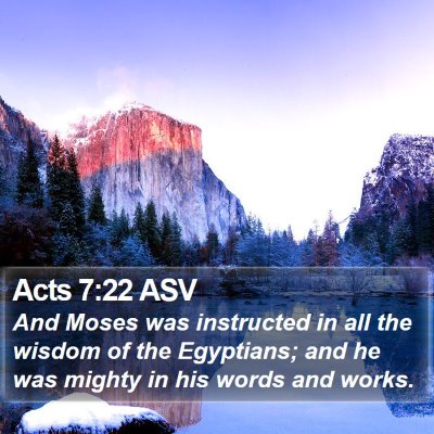 Acts 7:22 ASV Bible Verse Image